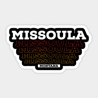 Missoula Montana USA Vintage Sticker